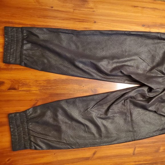 Club Monaco Brown Leather Pants - Size 4 - Picture 3 of 3